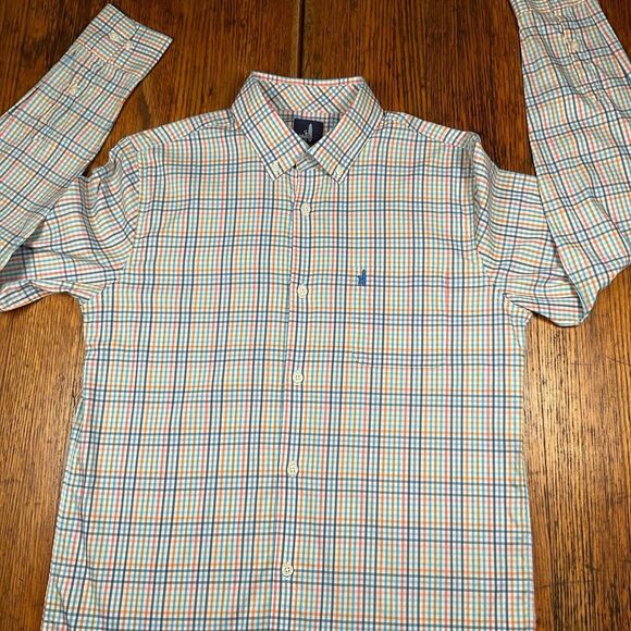 Johnnie-O Prep Formance Men's  Size 16 Multicolor Check Button Long Sleeve Shirt - Picture 8 of 13